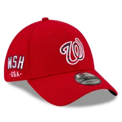 Men's Washington Nationals New Era Red 4th Of July 39THIRTY Flex Hat