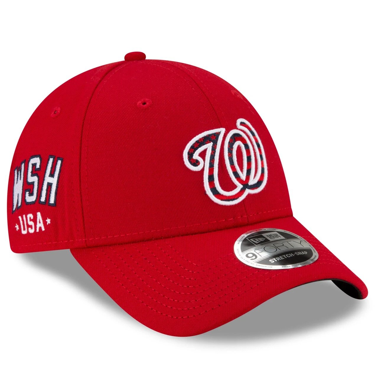 Men's Washington Nationals New Era Red 4th Of July 9FORTY Snapback Adjustable Hat 1 Men's Washington Nationals New Era Red 4th Of July 9FORTY Snapback Adjustable Hat
