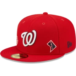 Men's Washington Nationals New Era Red Identity 59FIFTY Fitted Hat
