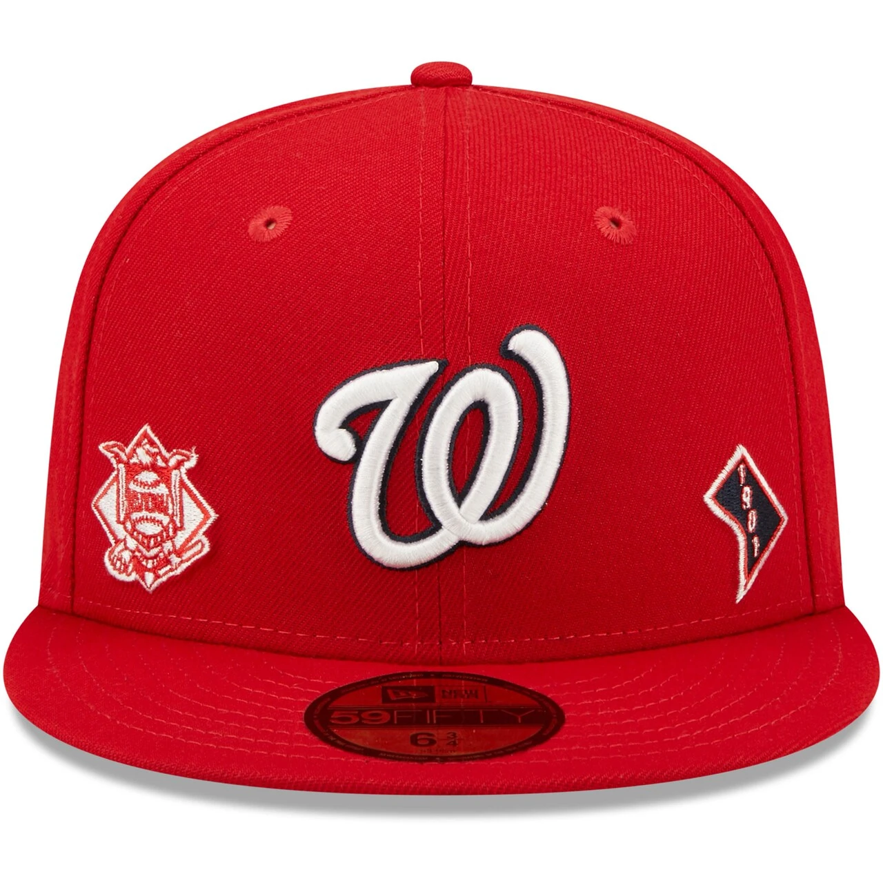 Men's Washington Nationals New Era Red Identity 59FIFTY Fitted Hat 2 Men's Washington Nationals New Era Red Identity 59FIFTY Fitted Hat - Image 2