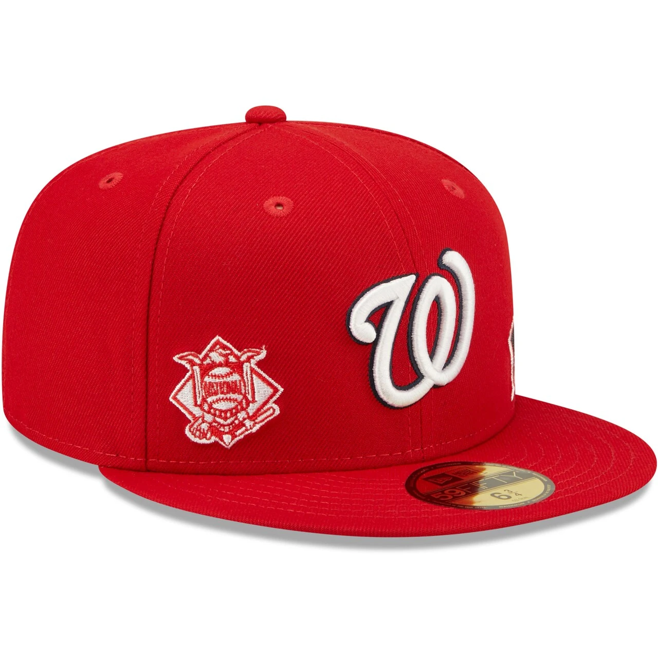 Men's Washington Nationals New Era Red Identity 59FIFTY Fitted Hat 3 Men's Washington Nationals New Era Red Identity 59FIFTY Fitted Hat - Image 3