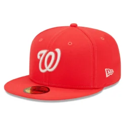 Men's Washington Nationals New Era Red Lava Highlighter Logo 59FIFTY Fitted Hat