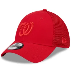 Men's Washington Nationals New Era Red Tonal Team Neo 39THIRTY Flex Hat