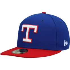Men's Texas Rangers New Era Royal Cooperstown Collection Turn Back The Clock 59FIFTY Fitted Hat