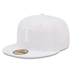 Men's Texas Rangers New Era White On White 59FIFTY Fitted Hat