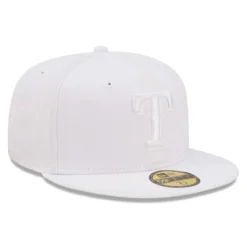Men's Texas Rangers New Era White On White 59FIFTY Fitted Hat -BaseballCap Hub Store mens new era texas rangers white on white 59fifty fitted hat pi4731000 altimages ff 4731080 d01d460b3345232c0826alt3 full