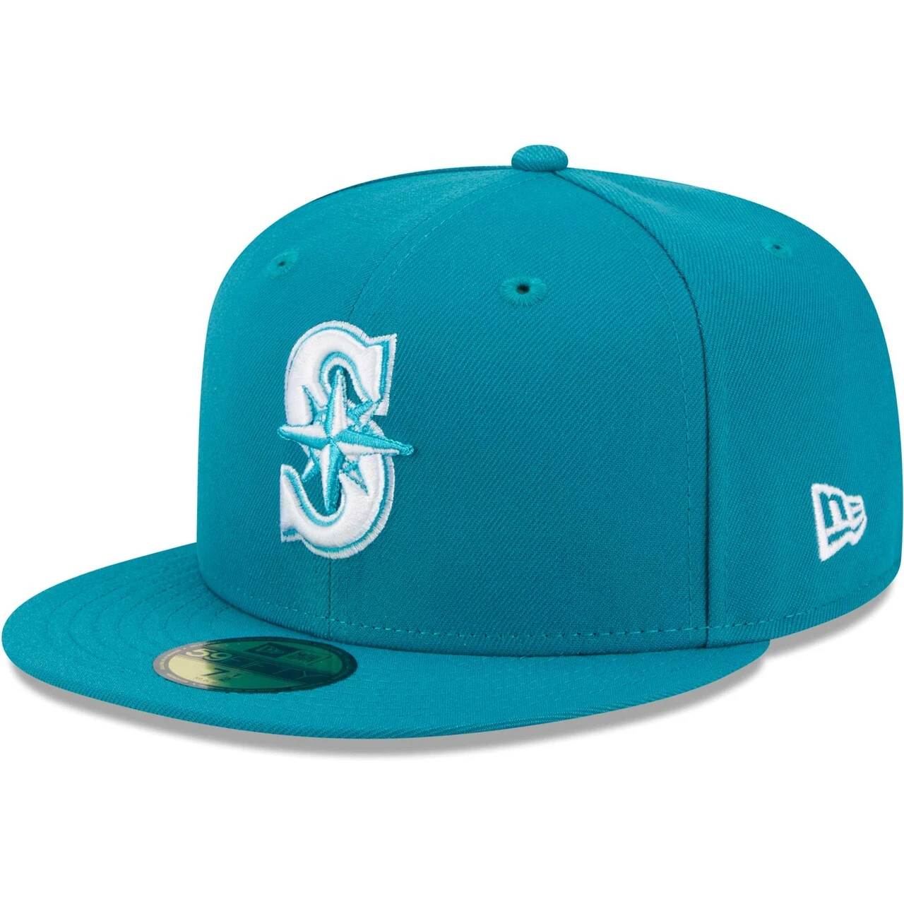 Men's Seattle Mariners New Era Turquoise 59FIFTY Fitted Hat 1 Men's Seattle Mariners New Era Turquoise 59FIFTY Fitted Hat