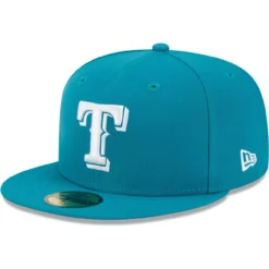 Men's Texas Rangers New Era Turquoise 59FIFTY Fitted Hat