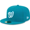 Men's Washington Nationals New Era Turquoise 59FIFTY Fitted Hat