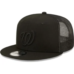 Men's Washington Nationals New Era Blackout Trucker 9FIFTY Snapback Hat