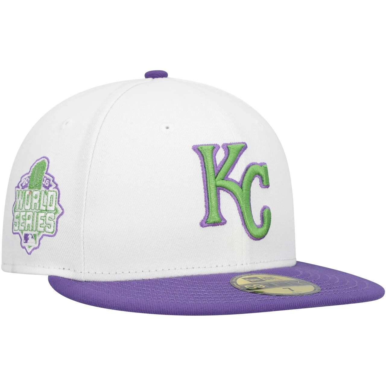 Men's Kansas City Royals New Era White Side Patch 59FIFTY Fitted Hat 1 Men's Kansas City Royals New Era White Side Patch 59FIFTY Fitted Hat
