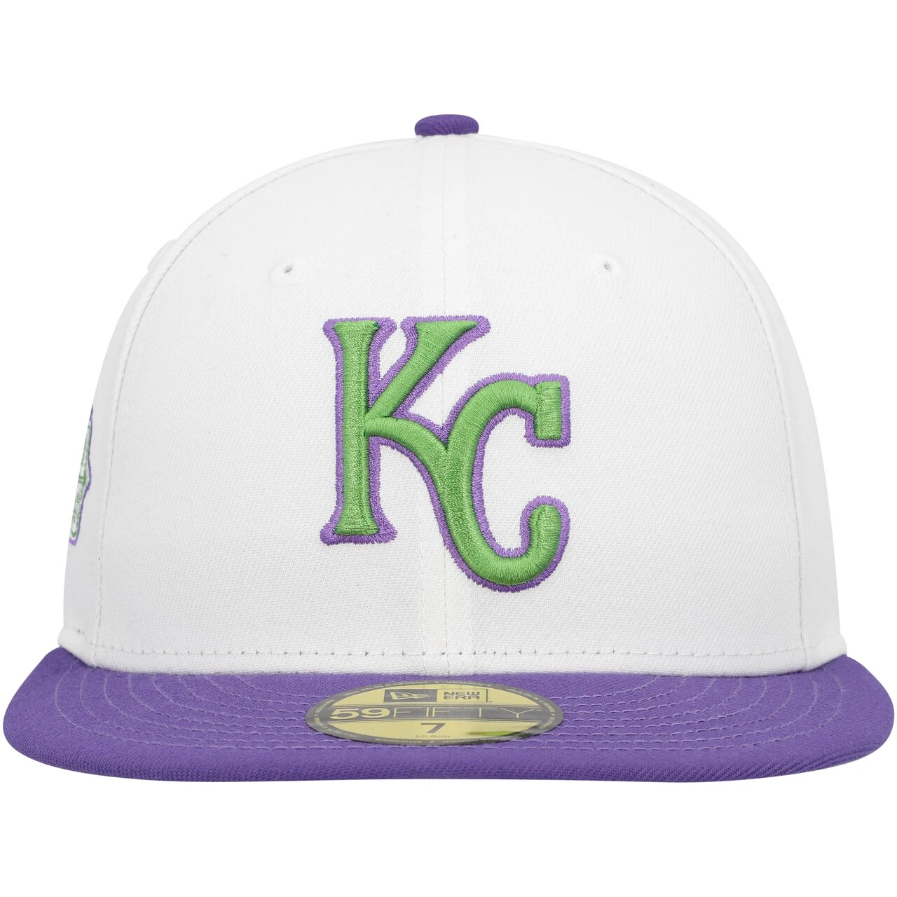 Men's Kansas City Royals New Era White Side Patch 59FIFTY Fitted Hat 2 Men's Kansas City Royals New Era White Side Patch 59FIFTY Fitted Hat - Image 2