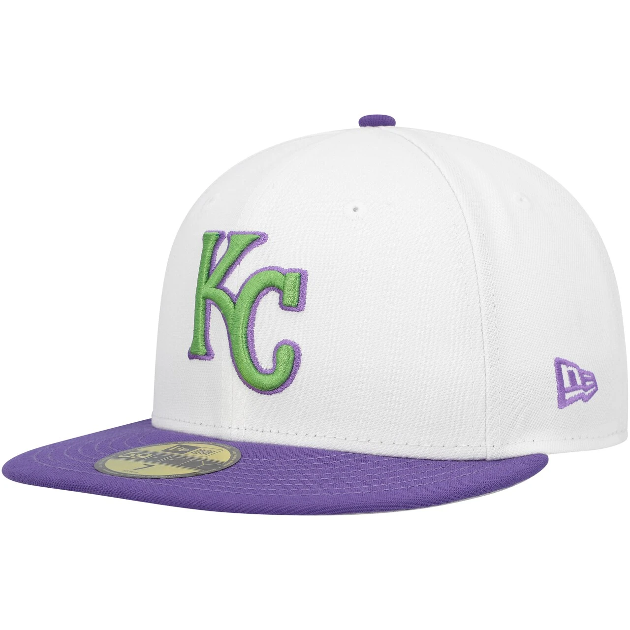 Men's Kansas City Royals New Era White Side Patch 59FIFTY Fitted Hat 3 Men's Kansas City Royals New Era White Side Patch 59FIFTY Fitted Hat - Image 3