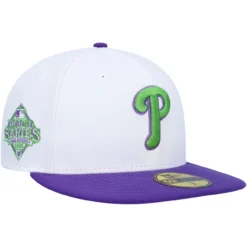 Men's Philadelphia Phillies New Era White 2008 World Series Side Patch 59FIFTY Fitted Hat