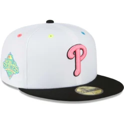 Men's Philadelphia Phillies New Era White Neon Eye 59FIFTY Fitted Hat
