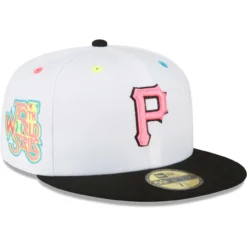 Men's Pittsburgh Pirates New Era White Neon Eye 59FIFTY Fitted Hat