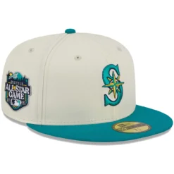 Front Page 13 Men's Seattle Mariners New Era White 2023 MLB All-Star Game Chrome 59FIFTY Fitted Hat