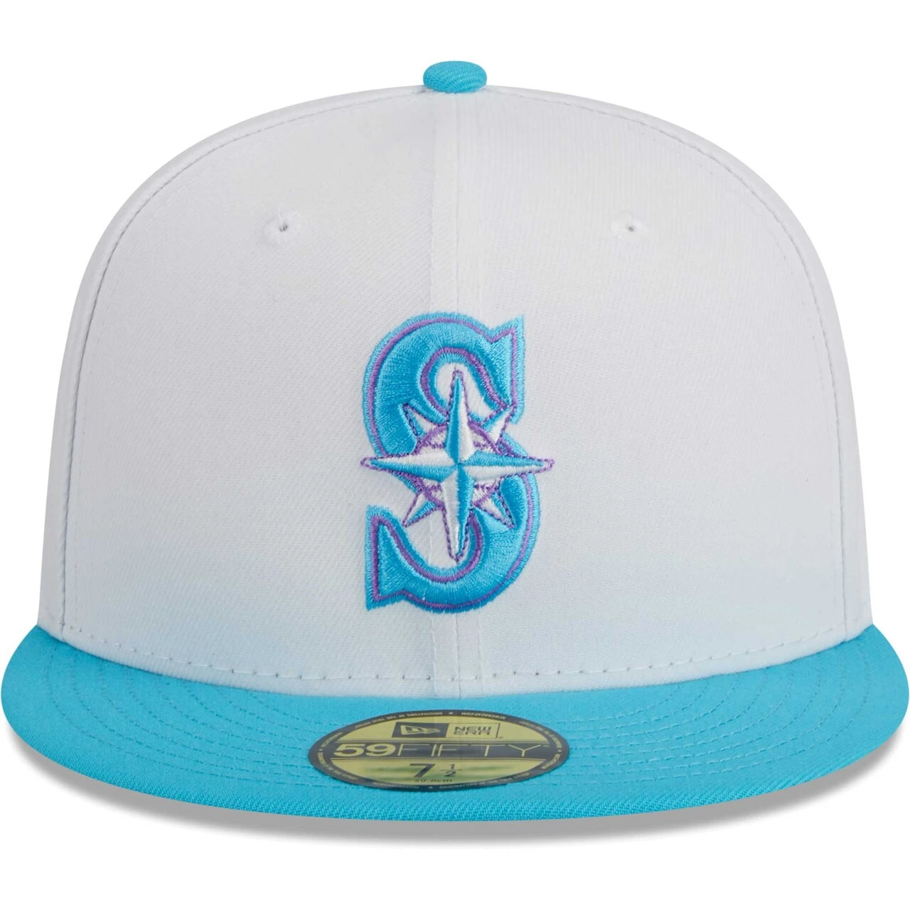 Men's Seattle Mariners New Era White Vice 59FIFTY Fitted Hat 2 Men's Seattle Mariners New Era White Vice 59FIFTY Fitted Hat - Image 2