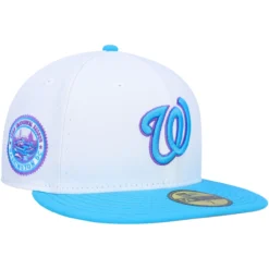Men's Washington Nationals New Era White 2008 Inaugural Season Vice 59FIFTY Fitted Hat