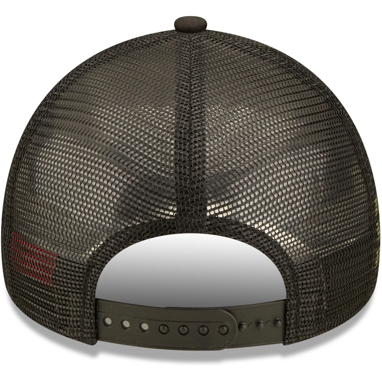 Men's Washington Nationals New Era X Alpha Industries Black A-Frame 9FORTY Trucker Snapback Hat 4 Men's Washington Nationals New Era X Alpha Industries Black A-Frame 9FORTY Trucker Snapback Hat - Image 4