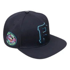 Men's Pittsburgh Pirates Pro Standard Black Cooperstown Collection Neon Prism Snapback Hat