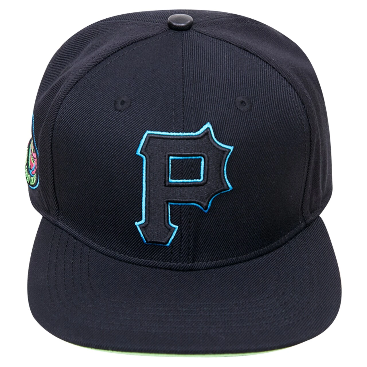 Men's Pittsburgh Pirates Pro Standard Black Cooperstown Collection Neon Prism Snapback Hat 2 Men's Pittsburgh Pirates Pro Standard Black Cooperstown Collection Neon Prism Snapback Hat - Image 2