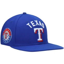 Men's Texas Rangers Pro Standard Royal Stacked Logo Snapback Hat