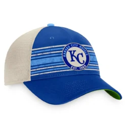 Men's Kansas City Royals Fanatics Branded Royal/Natural True Classic Retro Striped Trucker Snapback Hat -BaseballCap Hub Store natural kansas city royals true classic retro striped trucker snapback hat pi4499000 altimages ff 4499059 51bae1c11b603f309bd1alt3 full