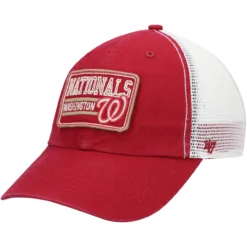 Men's Washington Nationals '47 Red/Natural Off Ramp Clean Up Trucker Adjustable Hat