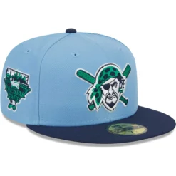 Men's Pittsburgh Pirates New Era Light Blue/Navy Green Undervisor 59FIFTY Fitted Hat