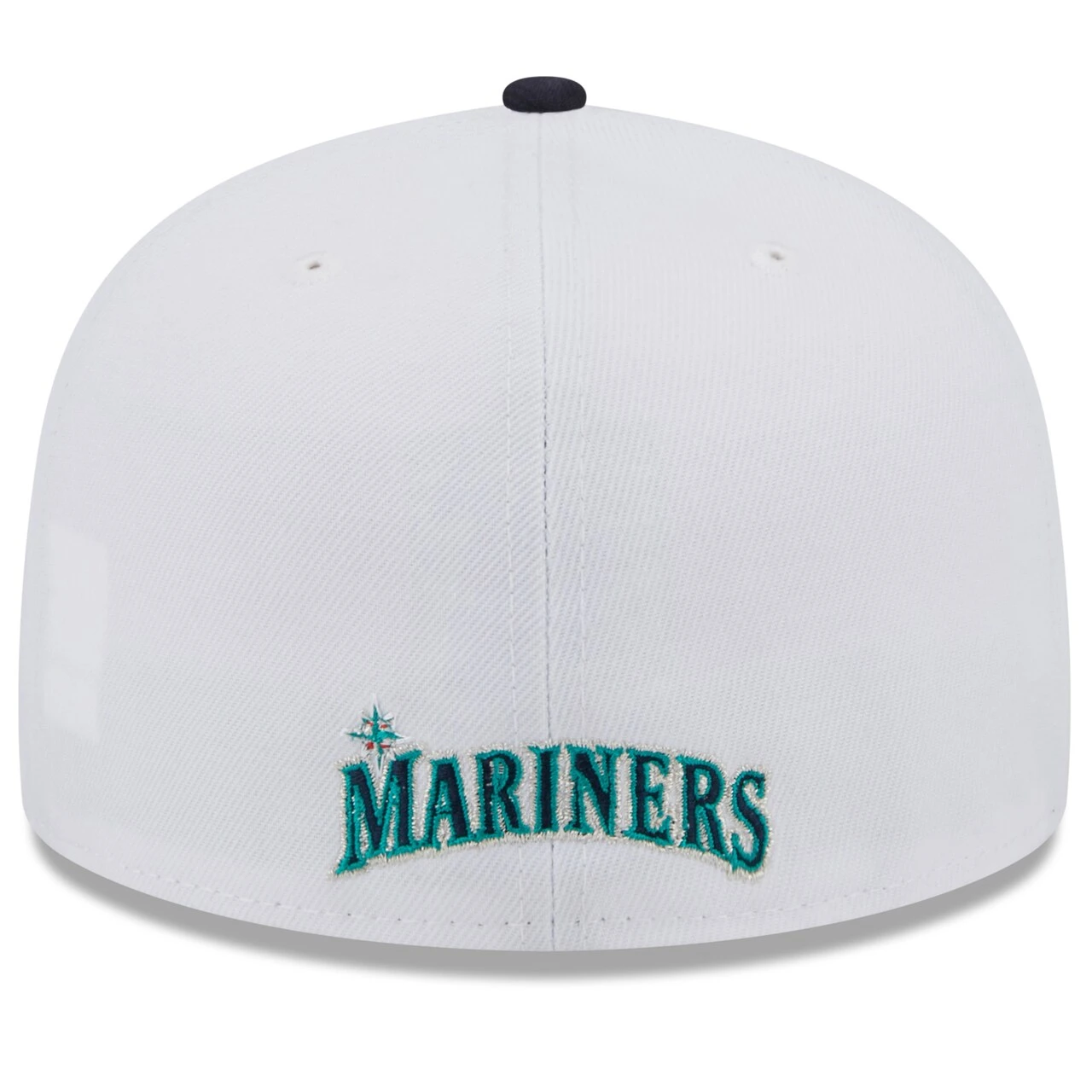 Men's Seattle Mariners New Era White/Navy State 59FIFTY Fitted Hat 4 Men's Seattle Mariners New Era White/Navy State 59FIFTY Fitted Hat - Image 4