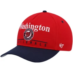 Men's Washington Nationals '47 Red/Navy Retro Super Hitch Snapback Hat