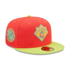 Men's Pittsburgh Pirates New Era Red/Neon Green Lava Highlighter Combo 59FIFTY Fitted Hat