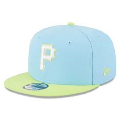 Men's Pittsburgh Pirates New Era Light Blue/Neon Green Spring Basic Two-Tone 9FIFTY Snapback Hat