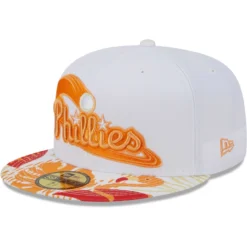 Men's Philadelphia Phillies New Era White/Orange Flamingo 59FIFTY Fitted Hat