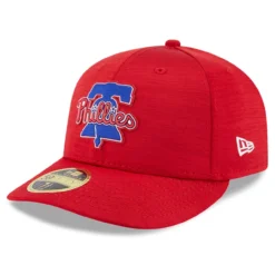 Men's Philadelphia Phillies New Era Red 2023 Clubhouse Low Profile 59FIFTY Fitted Hat