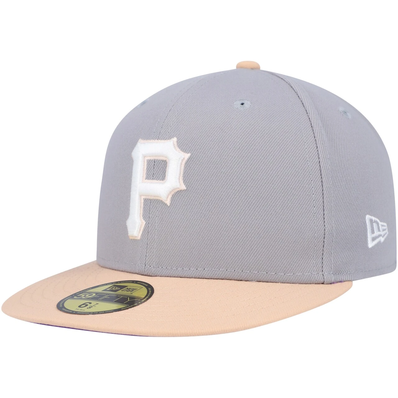 Men's Pittsburgh Pirates New Era Gray/Peach 2006 MLB All-Star Game Purple Undervisor 59FIFTY Fitted Hat 3 Men's Pittsburgh Pirates New Era Gray/Peach 2006 MLB All-Star Game Purple Undervisor 59FIFTY Fitted Hat - Image 3