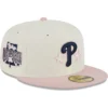 Men's Philadelphia Phillies New Era Cream/Pink Chrome Rogue 59FIFTY Fitted Hat