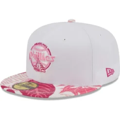 Men's Philadelphia Phillies New Era White/Pink Flamingo 59FIFTY Fitted Hat