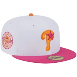 Men's Philadelphia Phillies New Era White/Pink Veterans Stadium 59FIFTY Fitted Hat