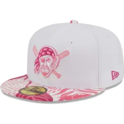 Men's Pittsburgh Pirates New Era White/Pink Flamingo 59FIFTY Fitted Hat