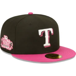 Men's Texas Rangers New Era Black/Pink 2011 World Series Passion 59FIFTY Fitted Hat