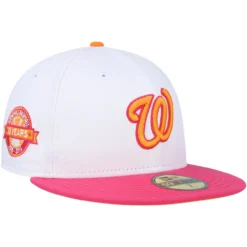 Men's Washington Nationals New Era White/Pink 10th Team Anniversary 59FIFTY Fitted Hat