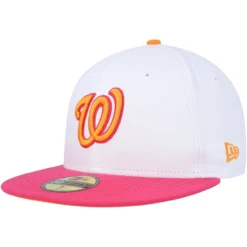 Men's Washington Nationals New Era White/Pink 10th Team Anniversary 59FIFTY Fitted Hat -BaseballCap Hub Store pink washington nationals 10th team anniversary 59fifty fitted hat ss5 p 200016085pv 3u bekxtiwouzpp2yk6ydlkv or5fyxhziuhrorkngld2