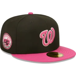 Men's Washington Nationals New Era Black/Pink 2008 Inaugural Season Passion 59FIFTY Fitted Hat
