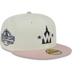 Men's Washington Nationals New Era White/Pink Chrome Rogue 59FIFTY Fitted Hat