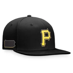 Men's Pittsburgh Pirates Fanatics Branded Black/ State Side Two-Tone Snapback Hat