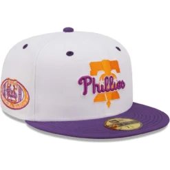 Men's Philadelphia Phillies New Era White/Purple Inaugural Season At Citizens Bank Ballpark Grape Lolli 59FIFTY Fitted Hat