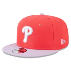 Men's Philadelphia Phillies New Era Red/Purple Spring Basic Two-Tone 9FIFTY Snapback Hat