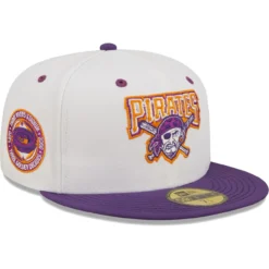 Men's Pittsburgh Pirates New Era White/Purple Final Season At Three Rivers Stadium Grape Lolli 59FIFTY Fitted Hat